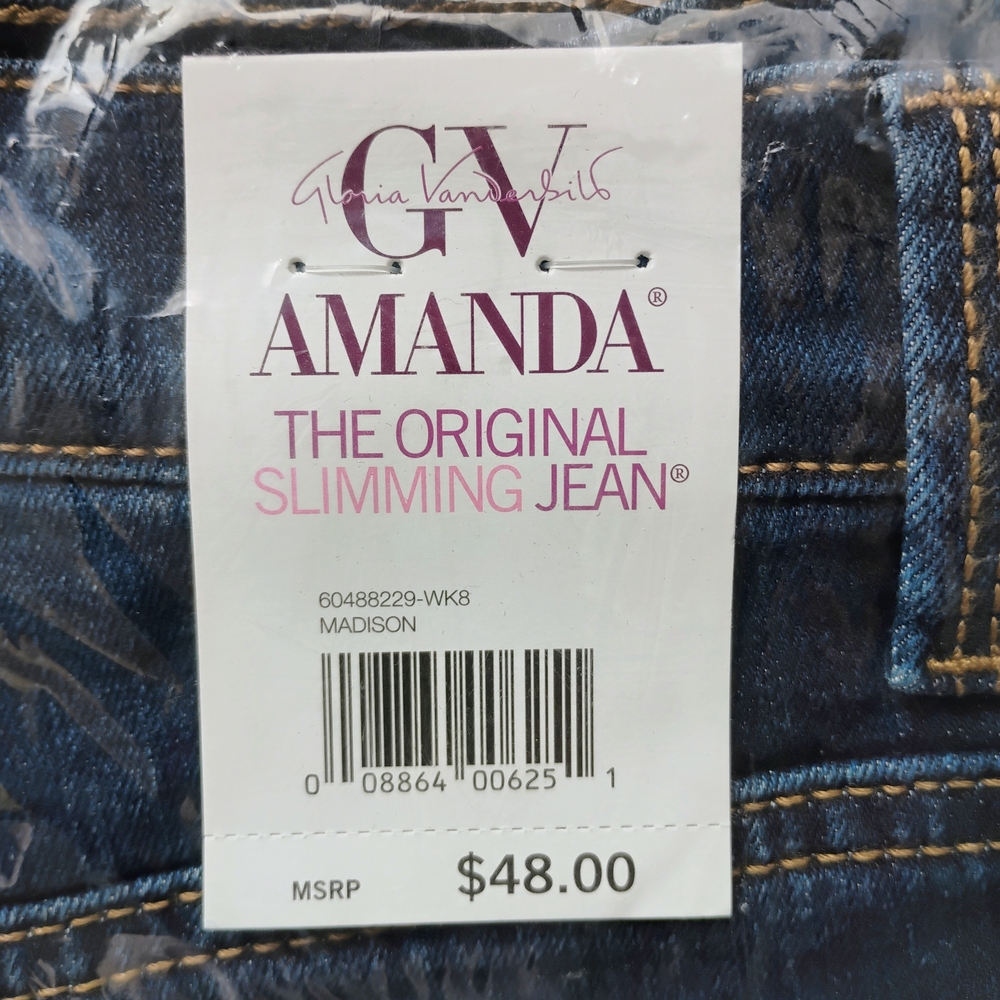 Gloria Vanderbilt Amanda Jeans in Dark Blue - Picture 2 of 4